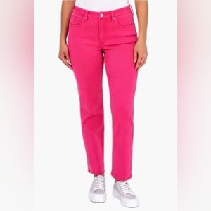 NWT Women's Seven7 Pink Slim Straight Jeans, size 8